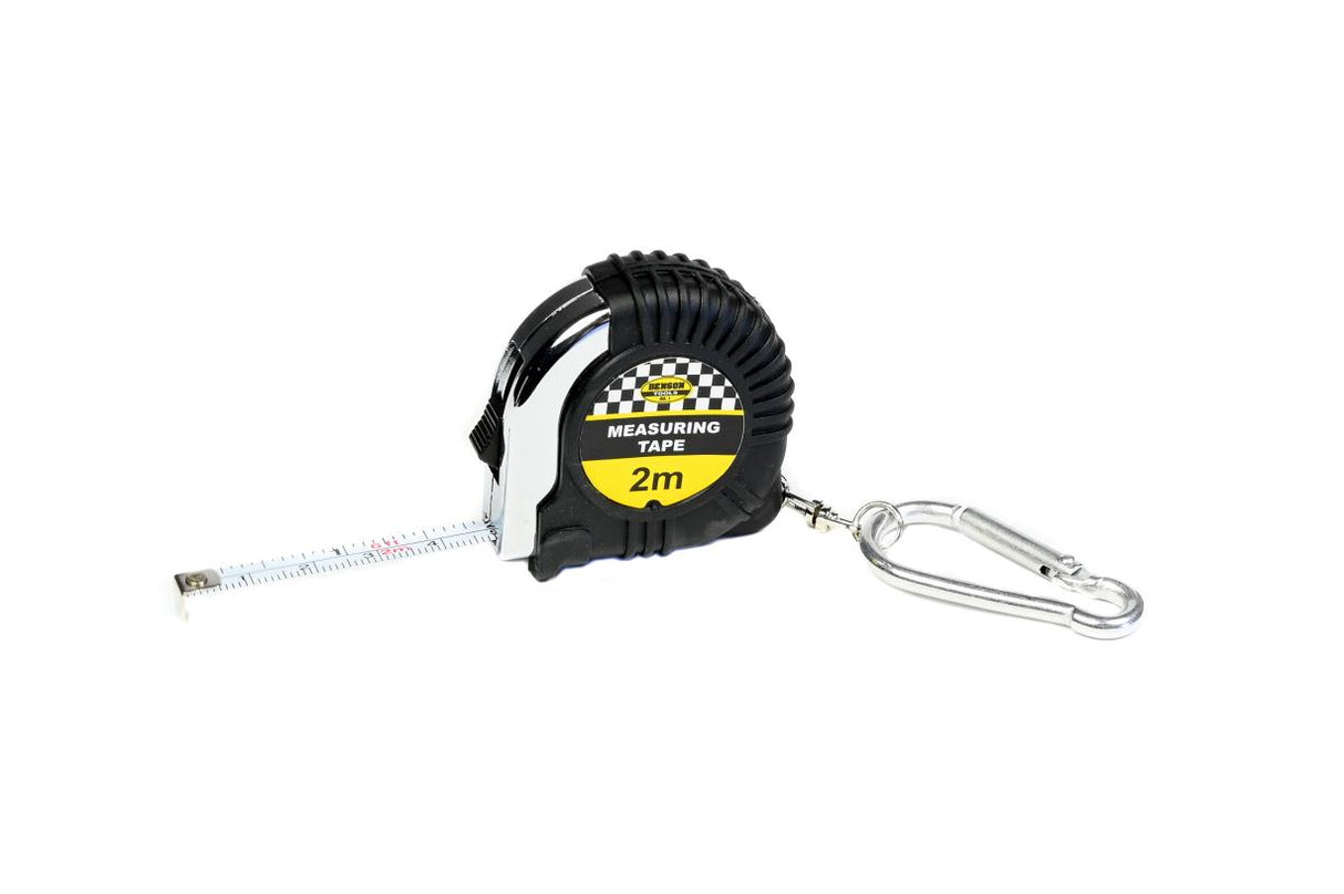 Taschenbandmass Gummi mit Karabinerhaken 2 m x 6 mm