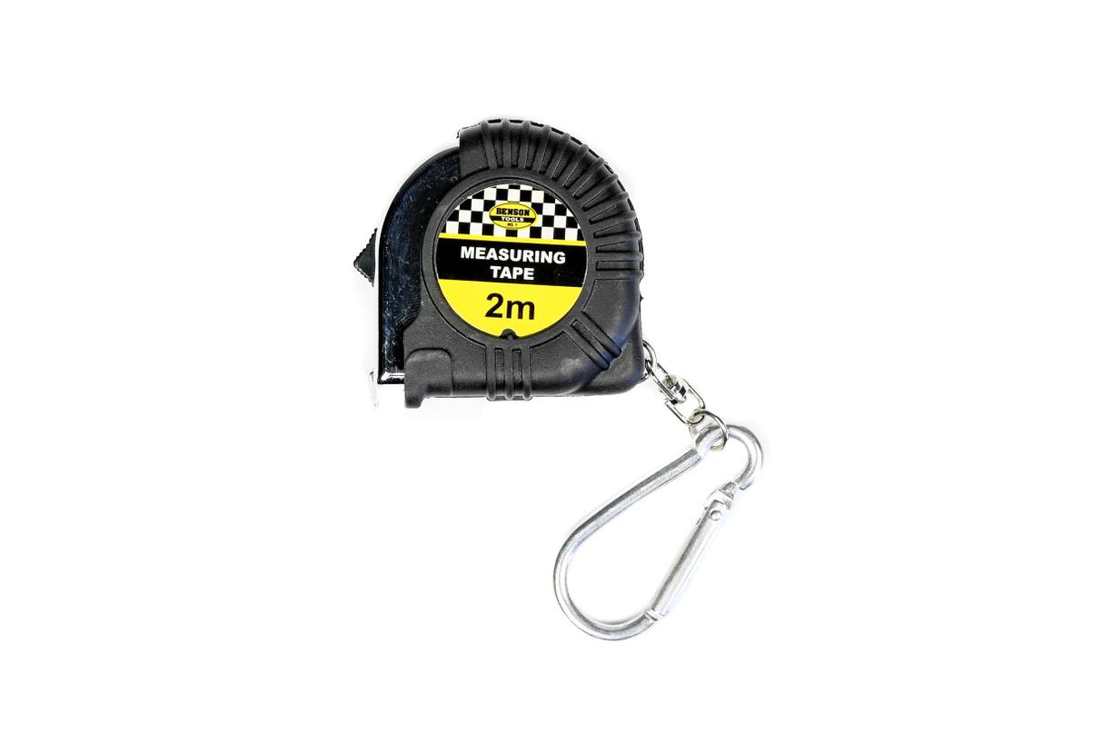 Taschenbandmass Gummi mit Karabinerhaken 2 m x 6 mm