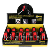 Measuring tape rubber with carabine hook 2 m x 6 mm