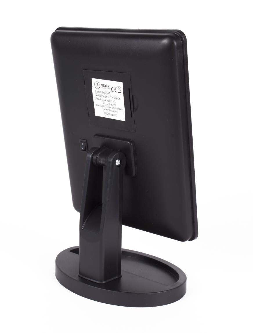 Miroir make-up 16 LED dimmable noir