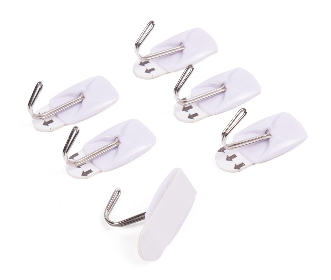 Hook adhesive removable 6 pcs 2,1 x 3 cm
