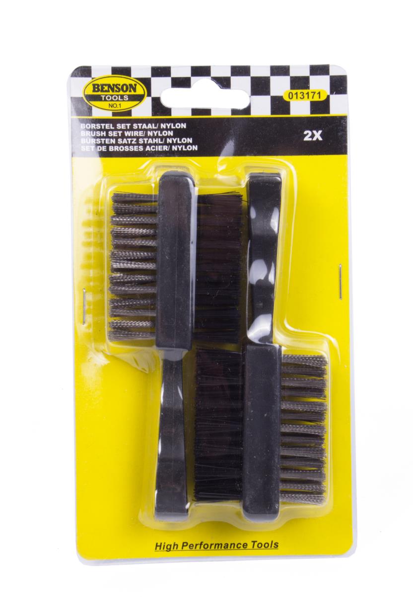 Borstel set 2 dlg staal/ nylon