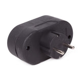 Steckdosenadapter 2-fach + SK (horizontal) schwarz