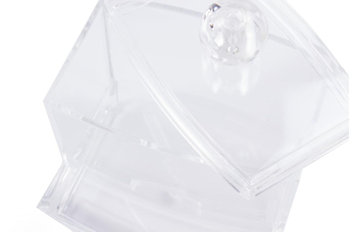 Cotton swabs organizer transparent