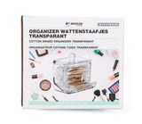 Cotton swabs organizer transparent