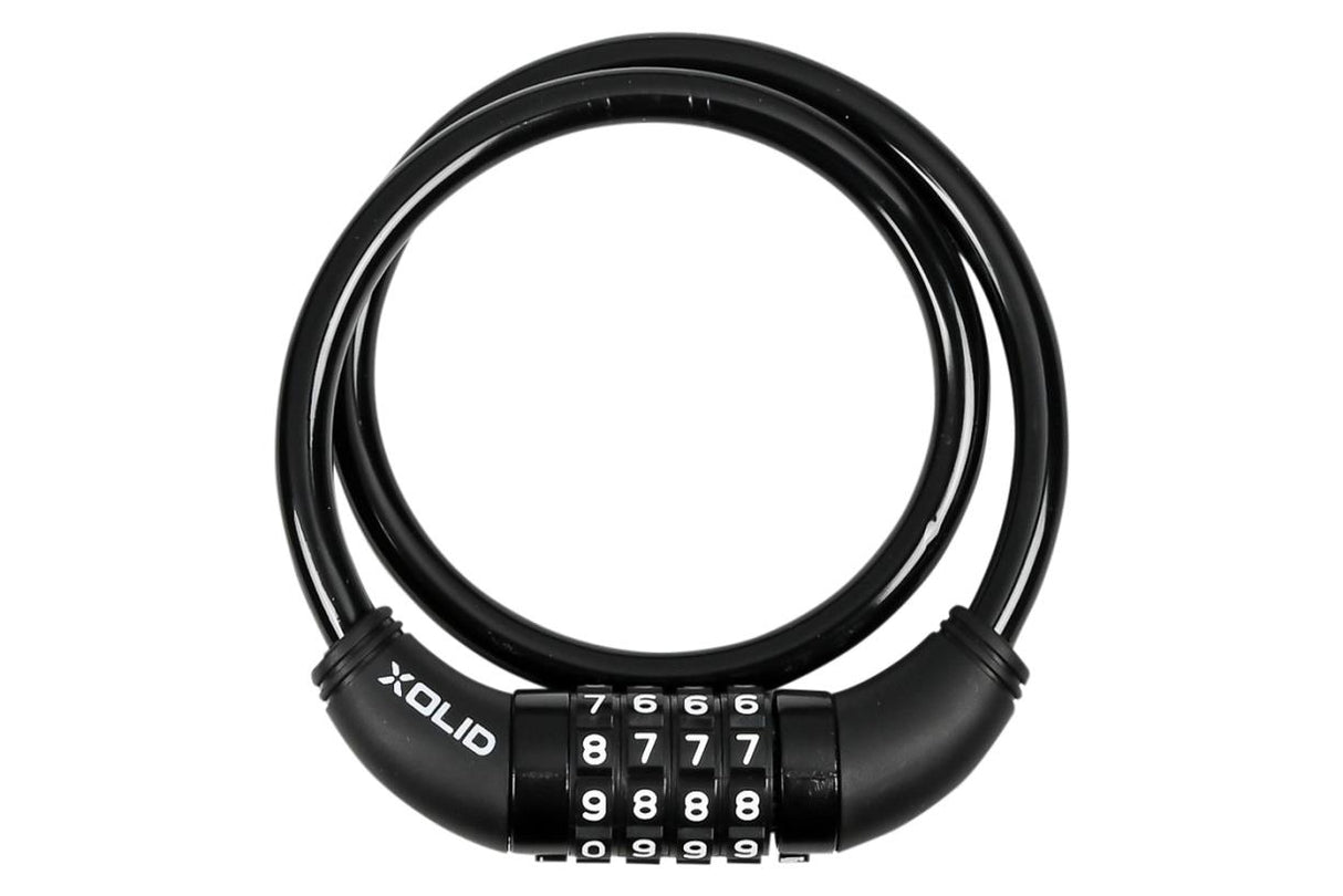 Xolid cable combination lock 10 x 650 mm black