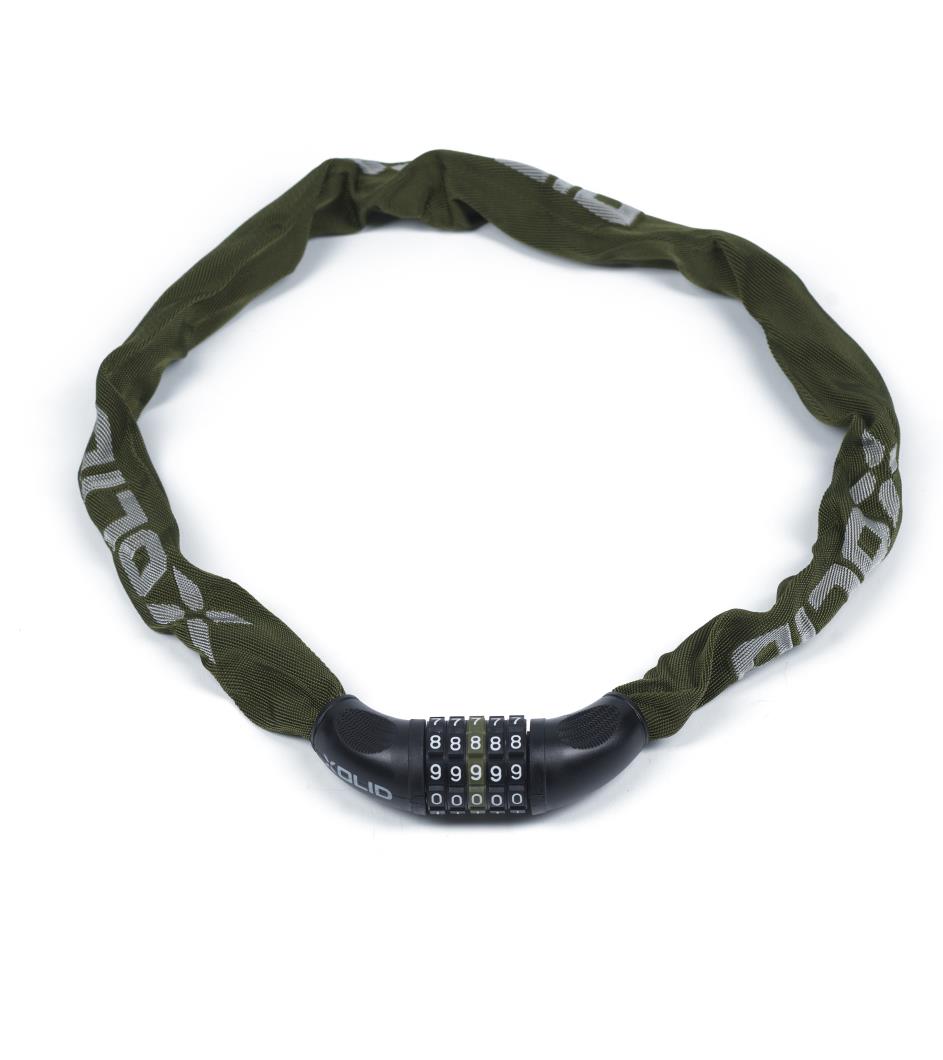 Xolid chain combination lock 6 x 900 mm army green