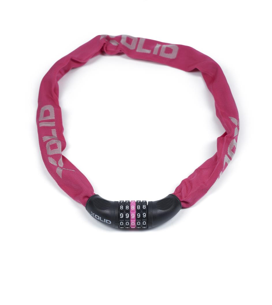 Xolid chain combination lock 6 x 900 mm pink