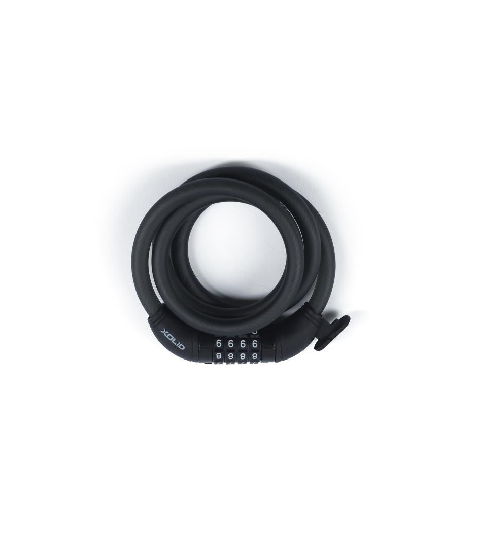 Xolid cable combination lock 12 x 1200 mm black
