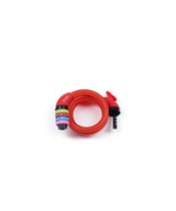 Xolid cable combination lock 12 x 1200 mm red