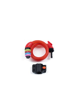 Xolid cable combination lock 12 x 1200 mm red