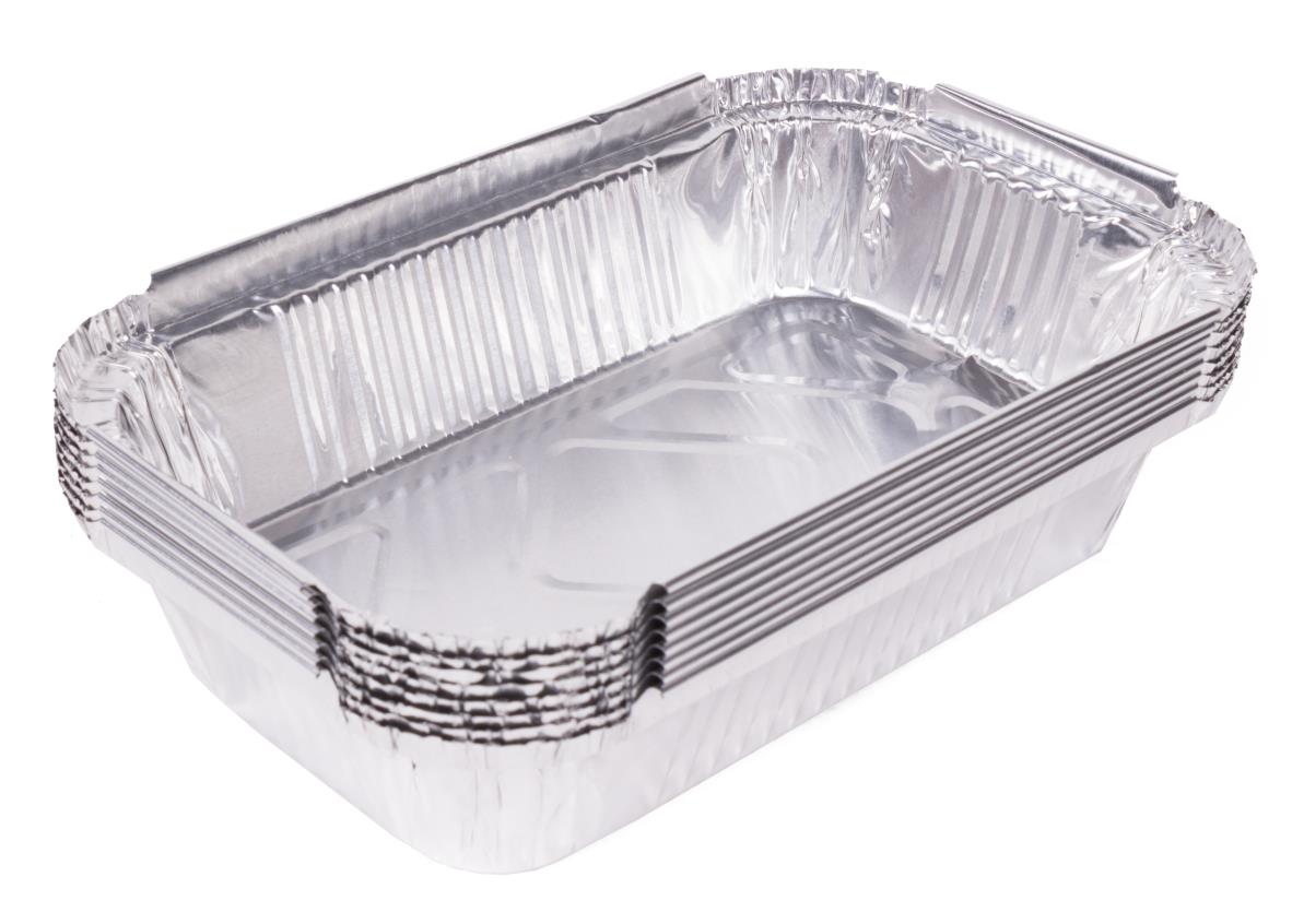 Plateaux grill/ BBQ alu 8 pcs 17 x 10,5 x 4cm