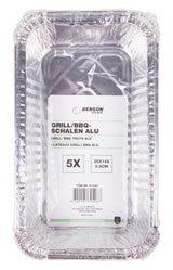 Grill/ BBQ trays alu 5 pcs 25 x 14 x 5,5 cm