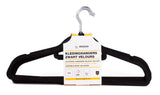 Kledinghangers 10 dlg zwart velours