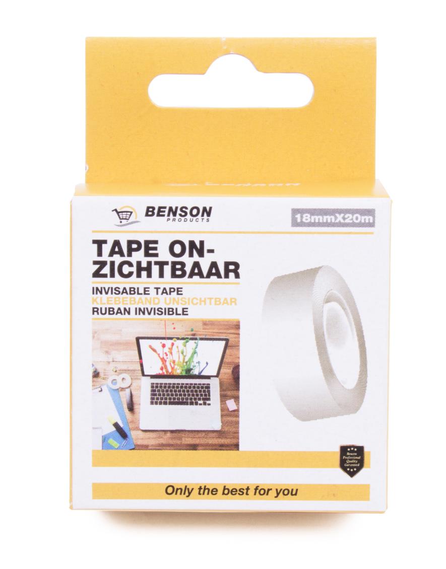 Tape onzichtbaar 18 mm x 20 mtr