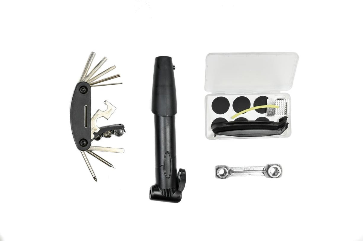 Bicycle repair set in bag