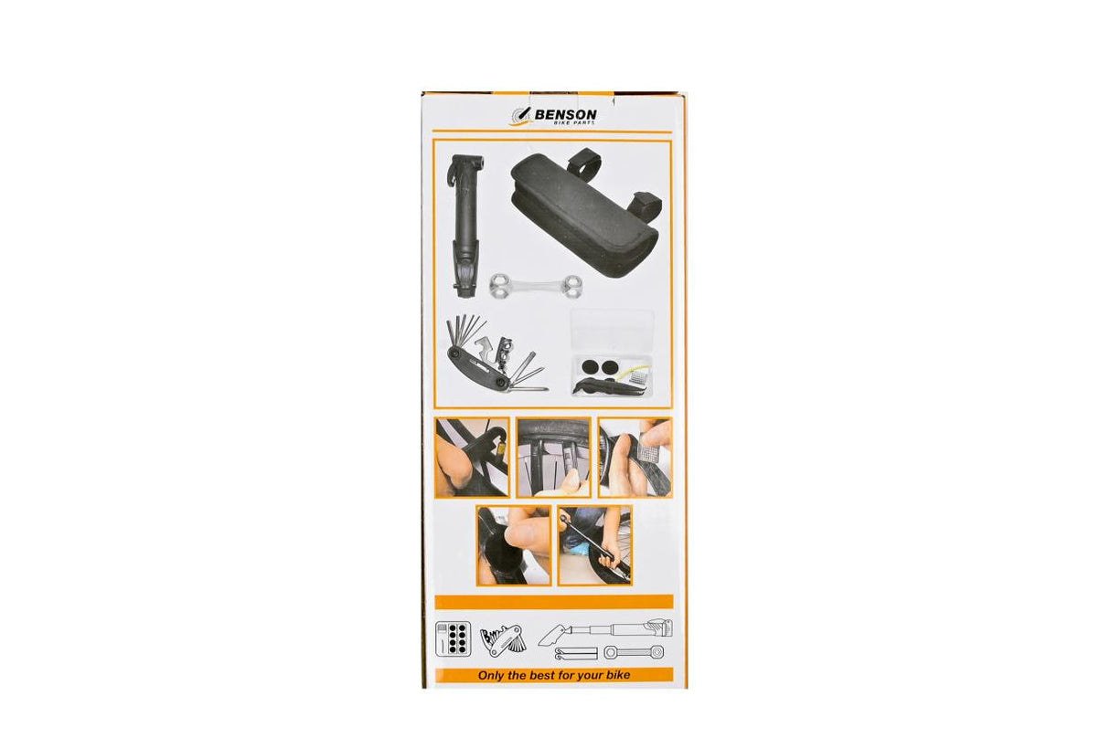 Bicycle repair set in bag