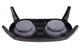 Pet food bowls foldable in holder