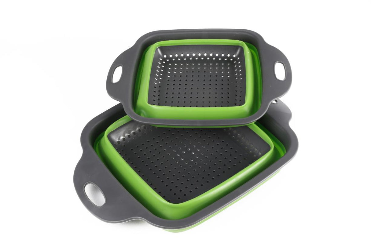 Sieb faltbar quadratisch 2-tlg Silikon
