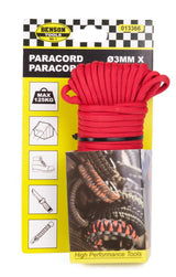 Paracord 3 mm x 15 m red