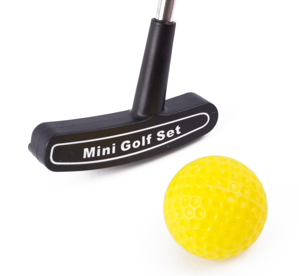 Golfset putter + 4 ballen