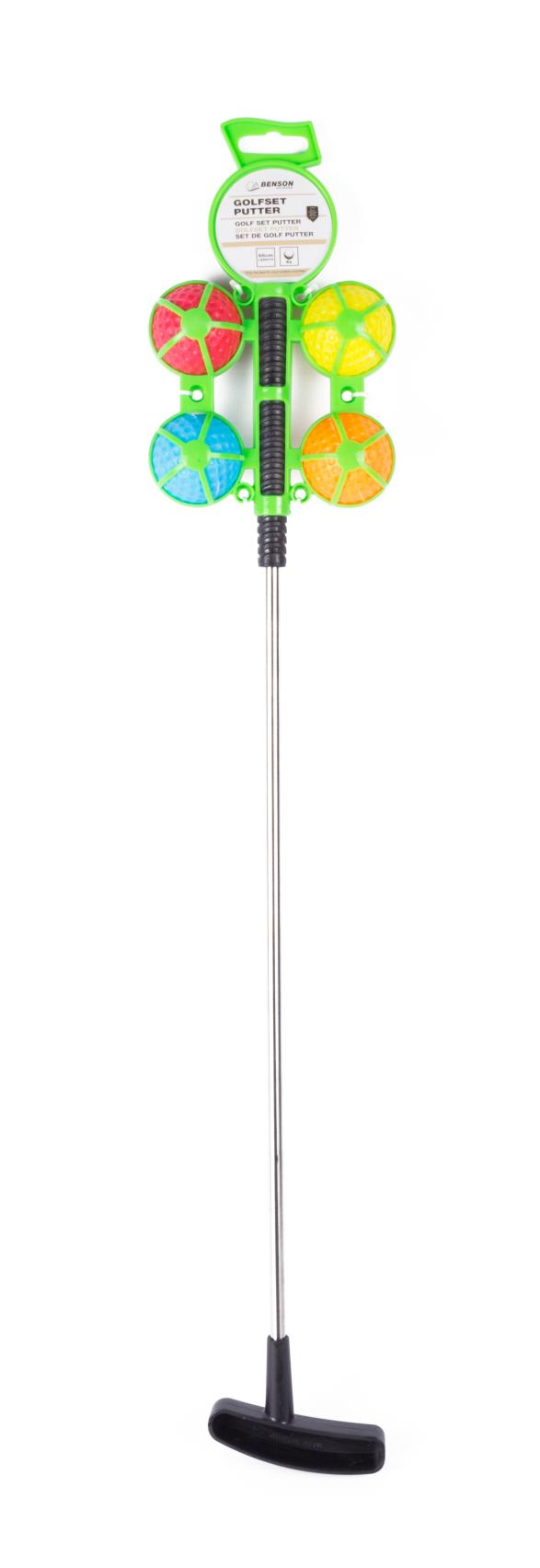 Golfset putter + 4 ballen