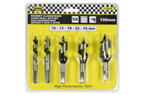Boorset 5 dlg slangenboor 100 mm