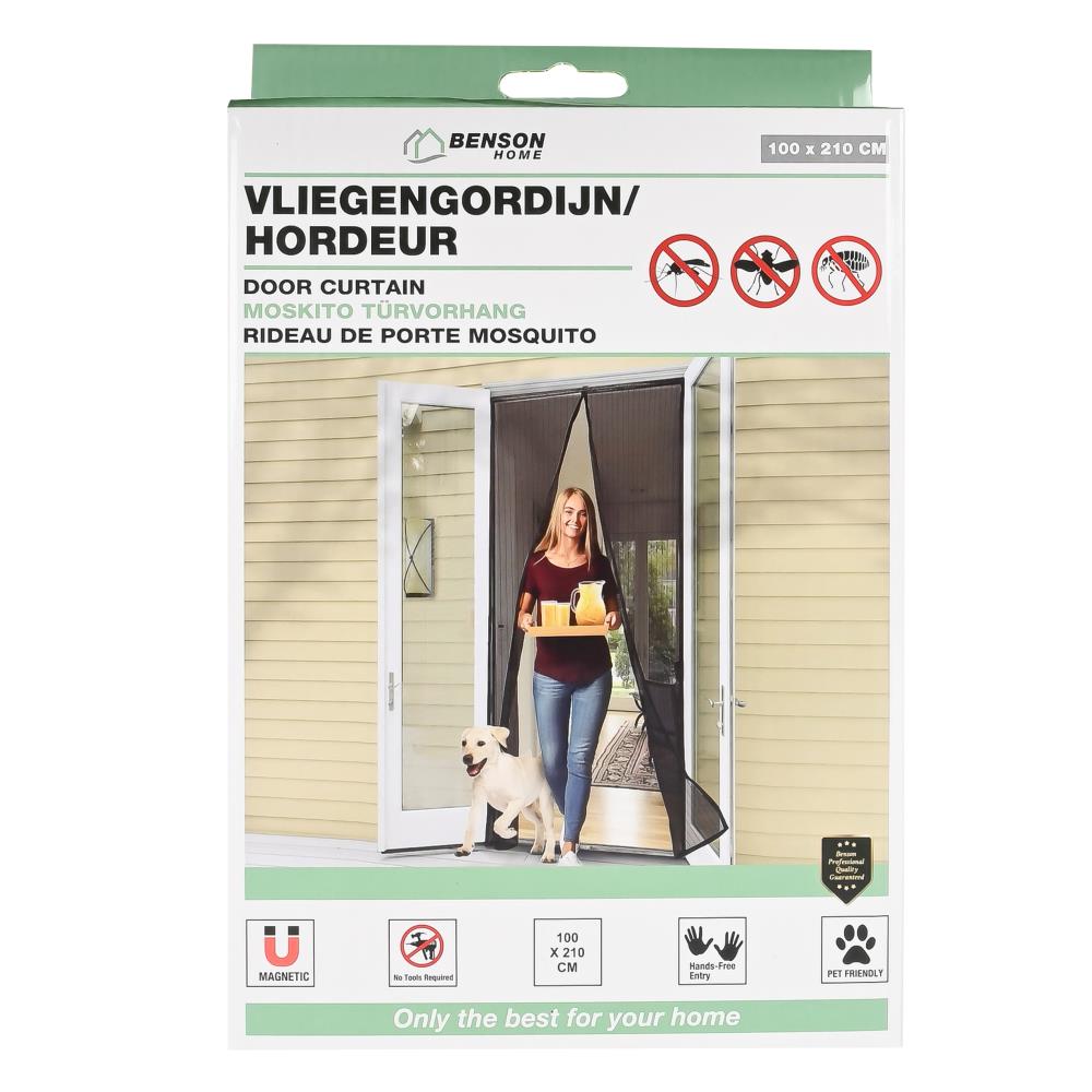 Hordeur vliegengordijn magnetisch 100 x 210 cm