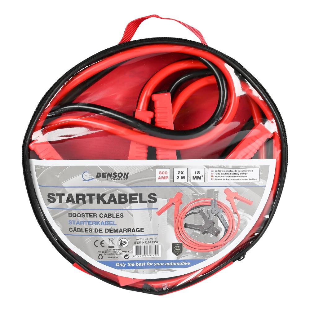 Startkabel 800A + tas 2.4 mtr kabel