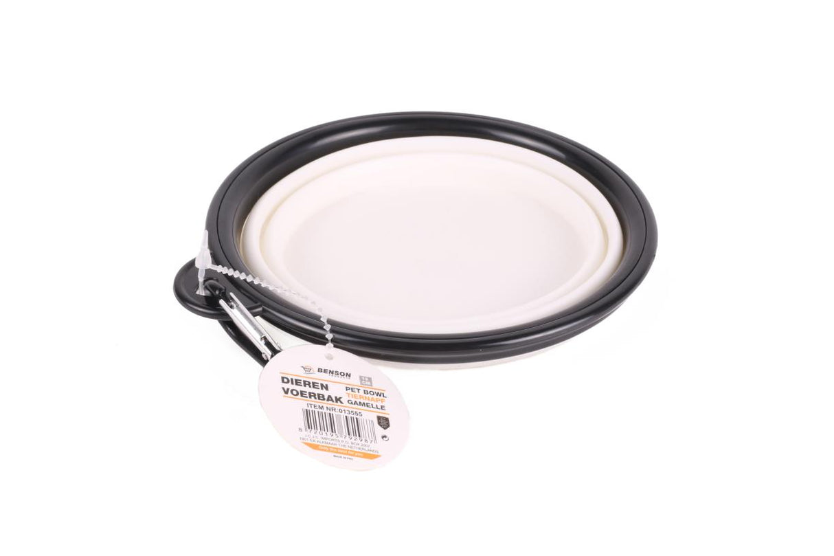 Pet bowl foldable 13 cm white