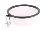 Pet bowl foldable 19 cm white