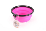 Gamelle animaux de voyage 13 cm rose