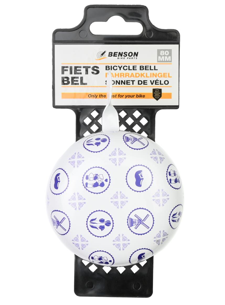 Fietsbel ding-dong 80 mm holland blauw