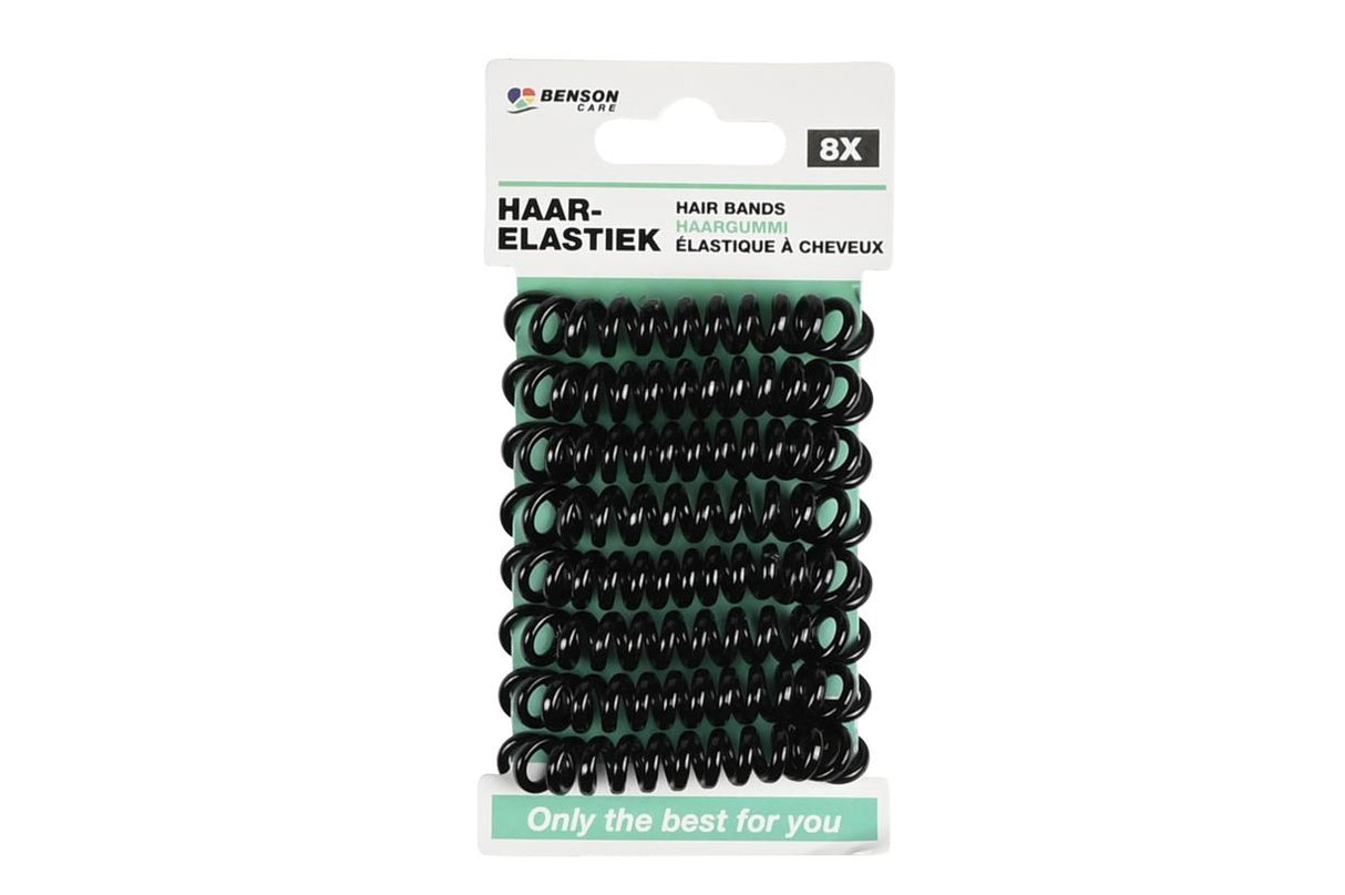 Hair bands wire 8 pcs black