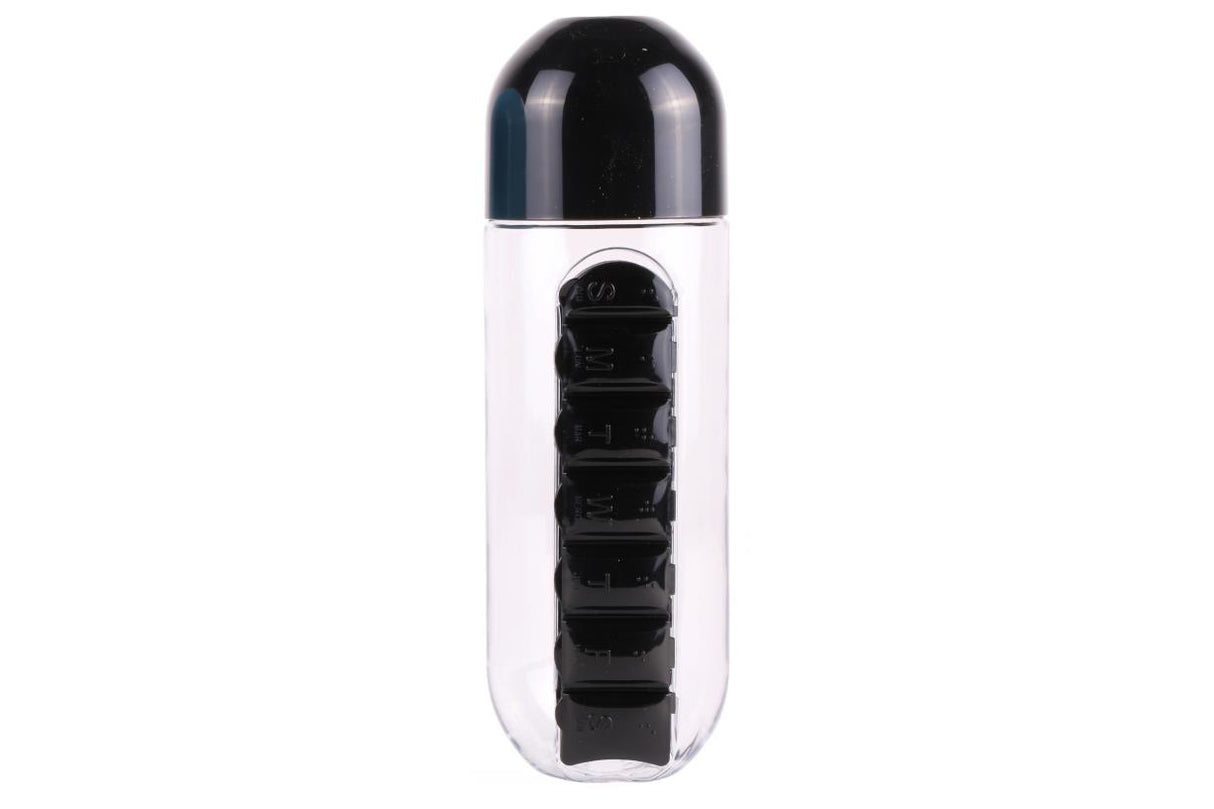 Bouteille avec pilulier 600 ml mix