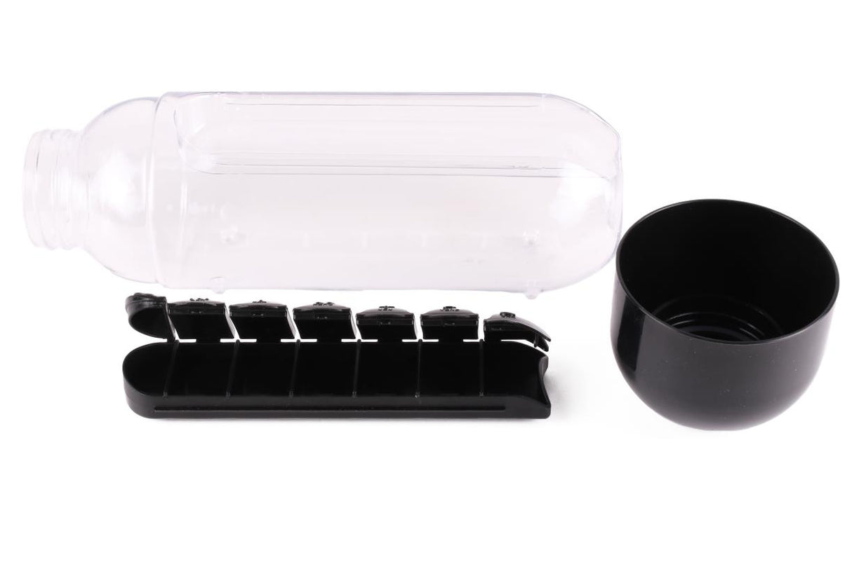 Bouteille avec pilulier 600 ml mix