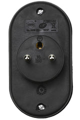 Steckdosenapapter A-Pin 2-fach schwarz