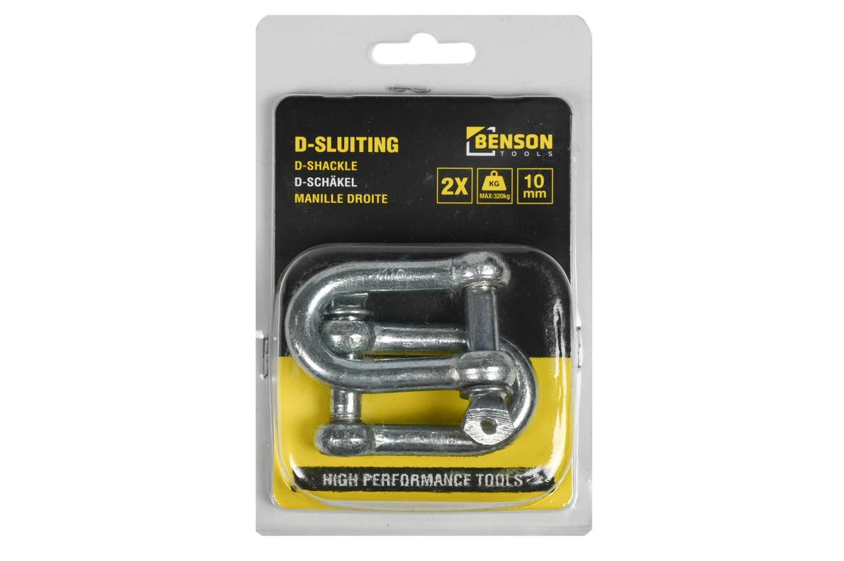 D-shackle 10 mm 2 pcs