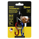 Set de mousquetons double 3 pcs 3 x 50 mm