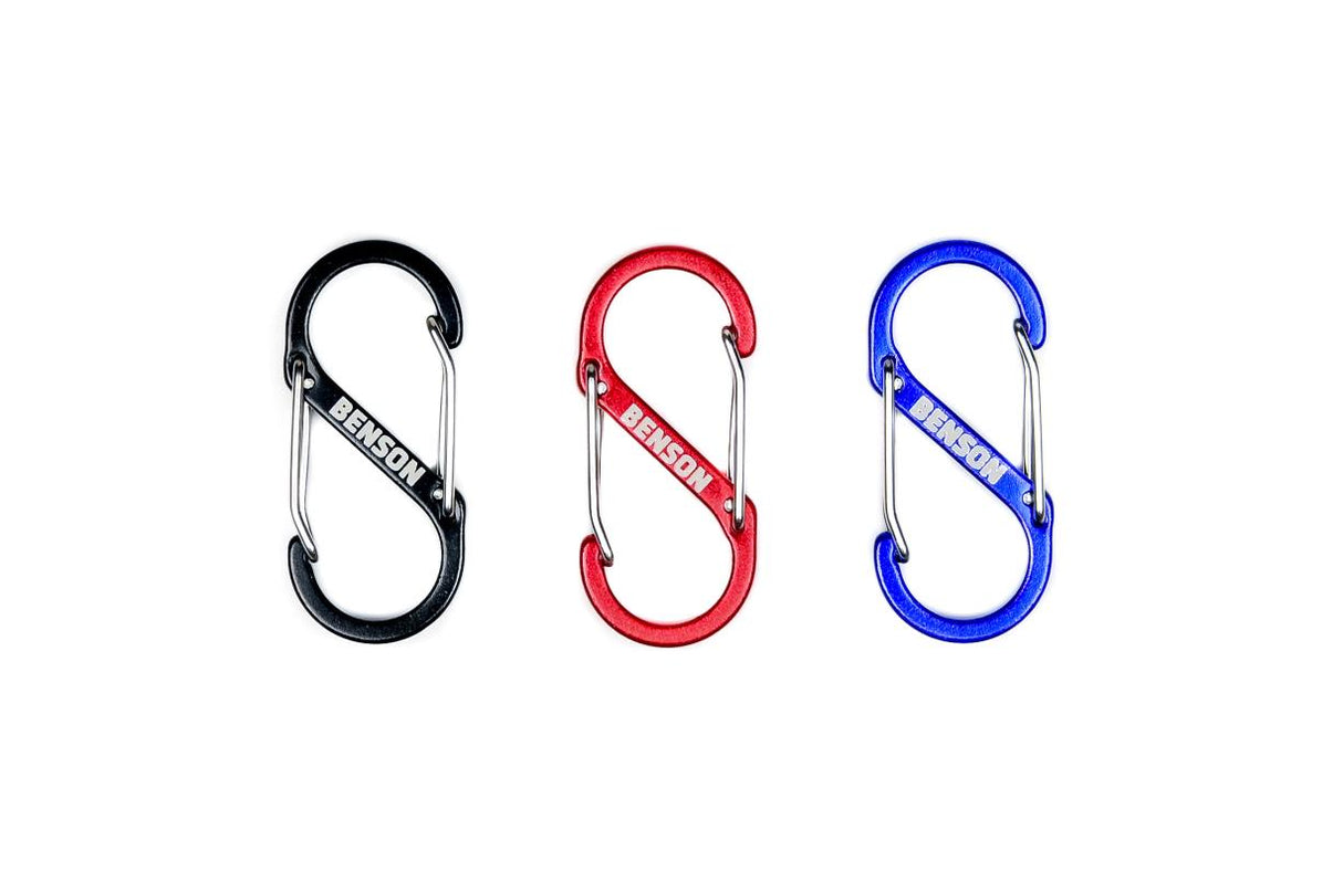 Carabiner hooks double set 3 pcs 3 x 50 mm