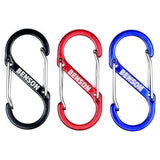 Set de mousquetons double 3 pcs 3 x 50 mm