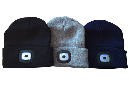 Hat with LED rechargeable mix