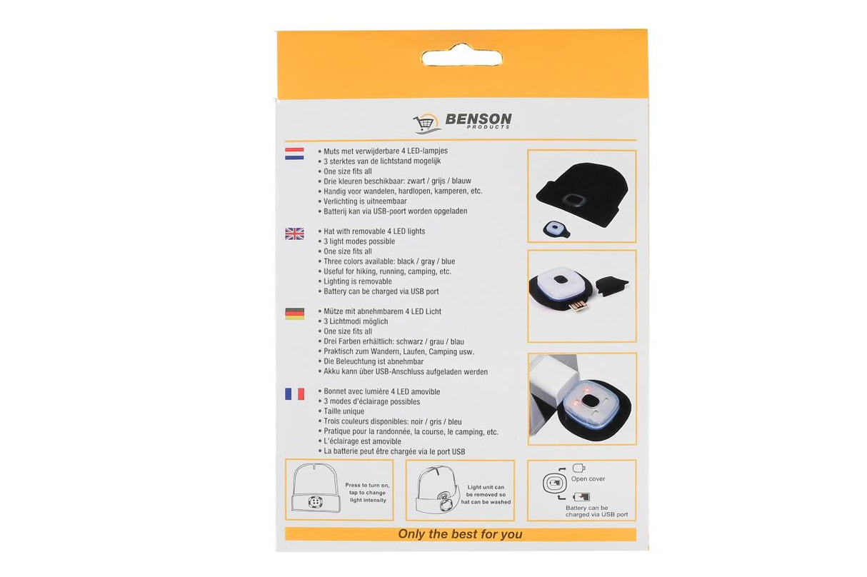 Hat with LED rechargeable display