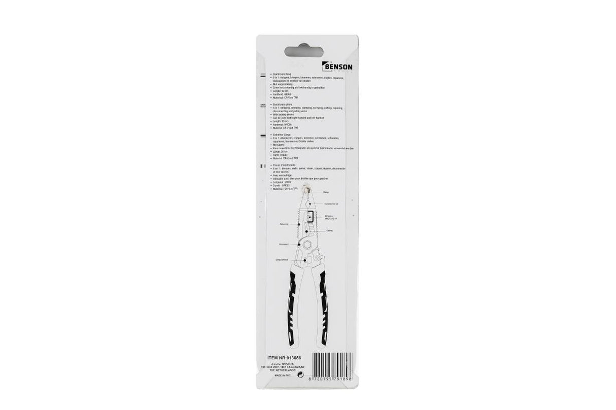 Pliers electrician multifunction 8-in-1 20 cm