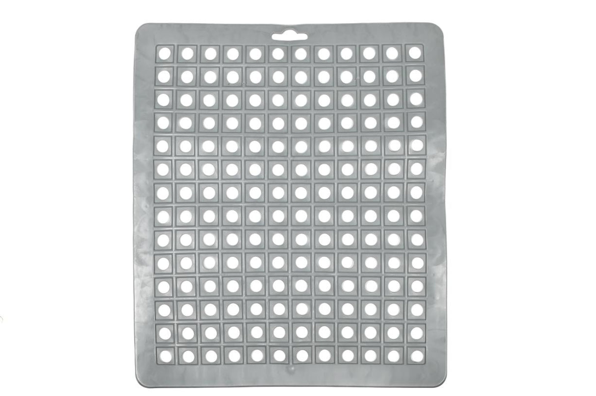 Tapis d'évier PVC carré gris