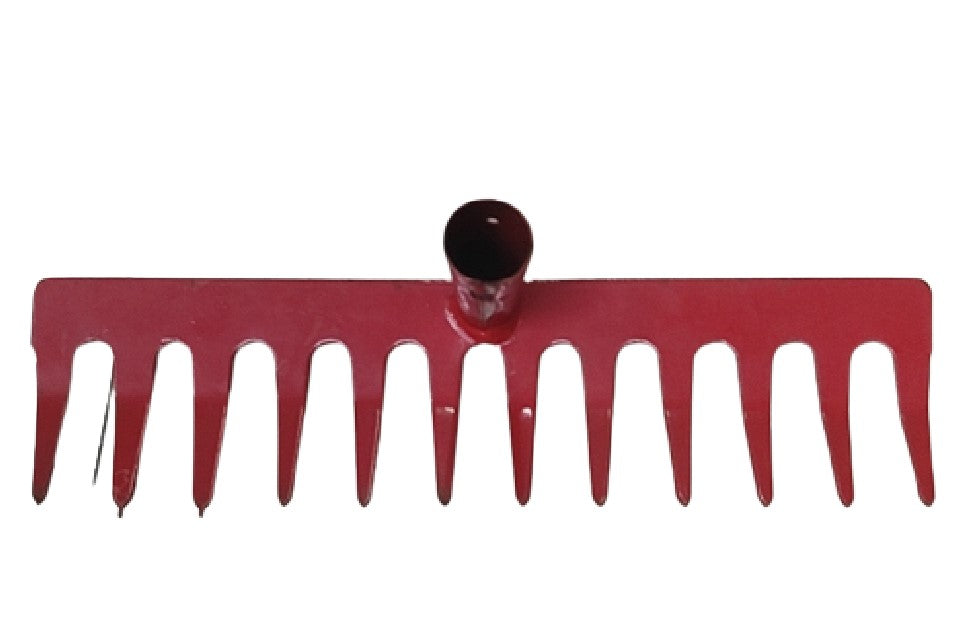 Rateau 12 dents métal rouge