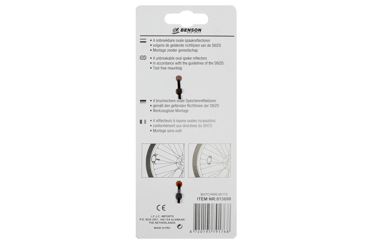 Bicycle reflector set k-mark 4 pcs