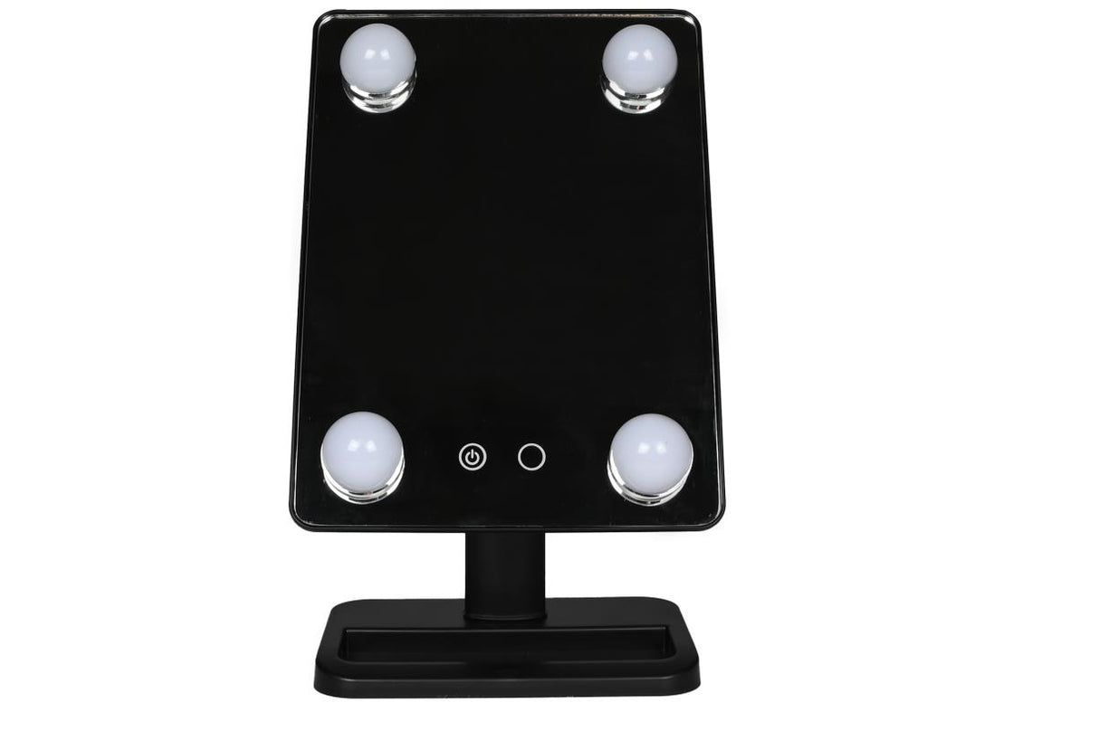Miroir make-up 4 LED hollywood noir