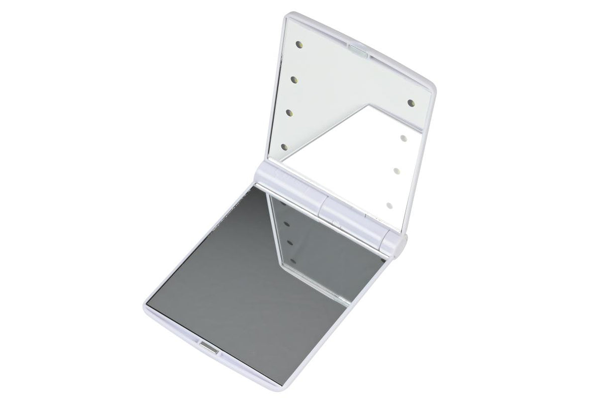 Miroir de poche make-up 8 LED mix