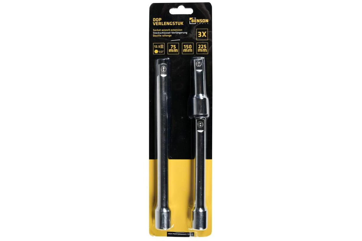 Dop verlengstuk 3 dlg 1/2" x 3" / 5" / 10"